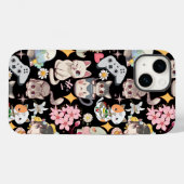 Anime Overload Leuk Patroon Zwart BG Case-Mate iPhone Case (Achterkant (horizontaal))