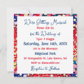 Anime Paar Unieke Bruiloft Kaart (Achterkant)