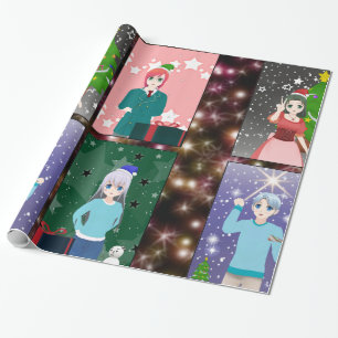 Anime-papier voor kerstcadeautjes cadeaupapier