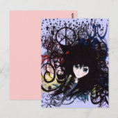 Anime Peace Grunge Briefkaart (Voorkant / Achterkant)