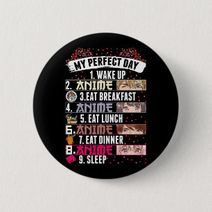 Anime Perfect Day Otaku Girl Japanse Manga Ronde Button 5,7 Cm