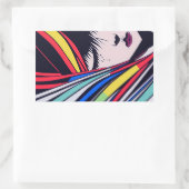 Anime Portrait Rechthoekige Sticker (Tas)