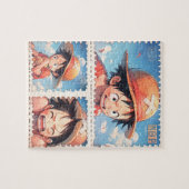 Anime postzegel puzzel legpuzzel (Horizontaal)