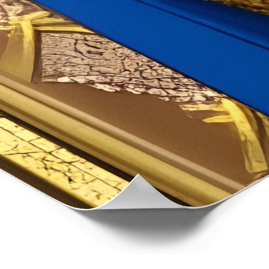 Anime prinses blauwe ogen en haar | AI Art Poster (Hoek)