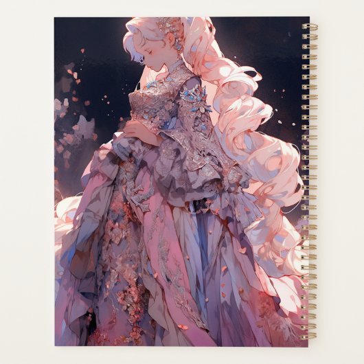 Anime Prinses Fantasy Kunst Planner (Achterkant)