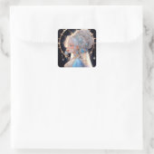 Anime Prinses Fantasy Kunst Vierkante Sticker (Tas)