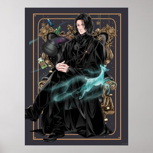 Anime Professor Severus Snape Zittend Poster (Voorkant)