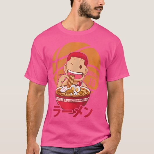 Anime Ramen Basketball T-shirt (Voorkant)