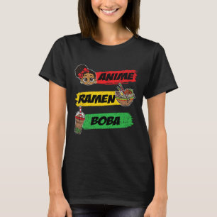 Anime Ramen Boby Black Geschiedenis Maand Mannen M T-shirt