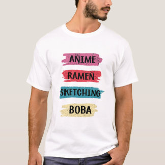 Anime Ramen Schetsen Boba T-shirt