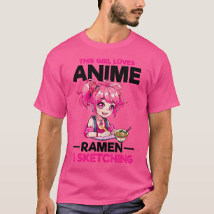 Anime Ramen Sketch Otaku Japan Manga T-shirt