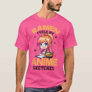 Anime Ramen Sketch Otaku Japan Manga T-shirt
