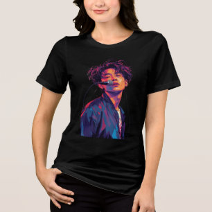 Anime Rocksinger Levendig Pop Art Tri-Blend Shirt