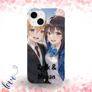 Anime Romantisch paar - Studenten Selfie Personali Case-Mate iPhone 14 Hoesje