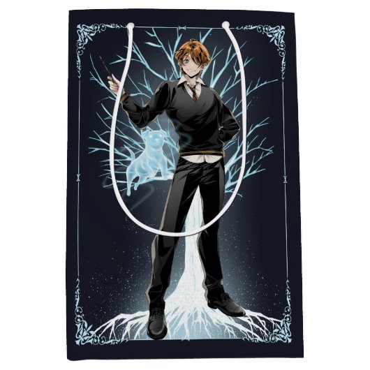 Anime Ron Wemel's Jack Russell Terrier Patronus Medium Cadeauzakje (Voorkant)