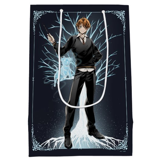 Anime Ron Wemel's Jack Russell Terrier Patronus Medium Cadeauzakje (Achterkant)