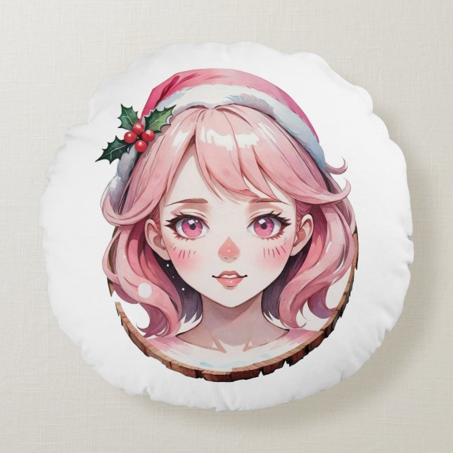 Anime Rond Kussen (Voorkant)
