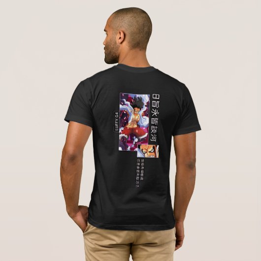 🔥⚓Anime Rubber Warrior Gym T-Shirt | mugiwara 👒 (Achterkant volledig)