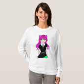 "Anime Sammy"-kunst van het Shirt "Sloane Long Hoe (Voorkant volledig)
