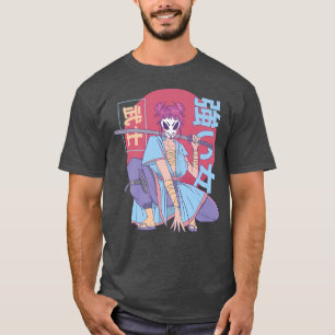Anime samurai-krijger Japans meisje T-shirt