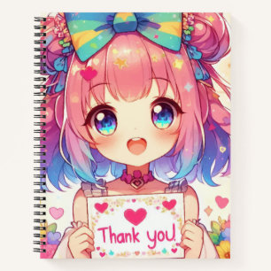 Anime schattig meisje notitieboek