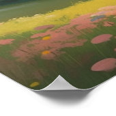 Anime-schilderende wikkelpaden boerderij weideberg poster (Hoek)