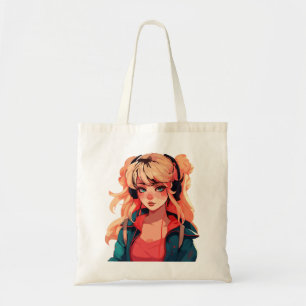 Anime Serenade: Turquoise Melodie Tote Bag