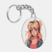 Anime Serenade: Turquoise Melody Sleutelhanger (Voorkant Links)