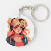 Anime Serenade: Turquoise Melody Sleutelhanger (Achterkant)
