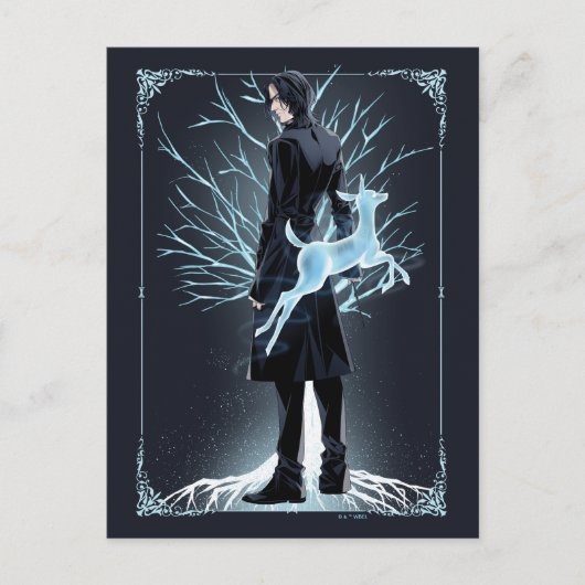 Anime Severus Sneep's Doe Patronus Briefkaart (Voorkant)