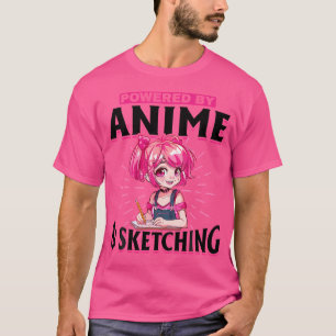 Anime Sketching Otaku Manga Tekening Kawaii T-shirt