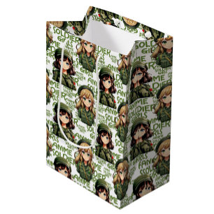Anime Soldier Girls Patroonontwerp Medium Cadeauzakje