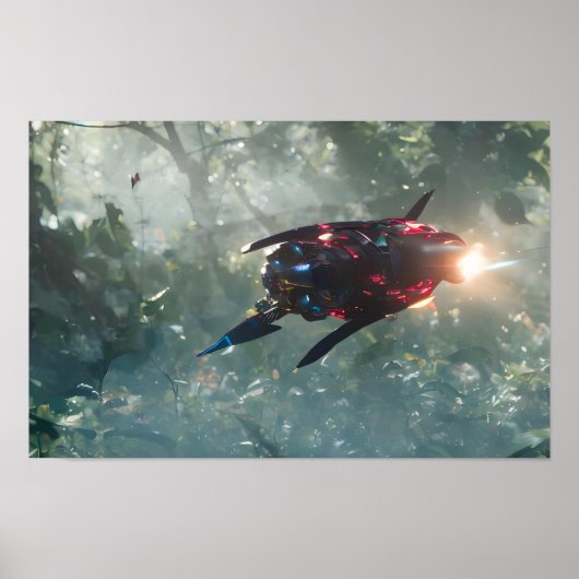 Anime Spaceship Poster (Voorkant)