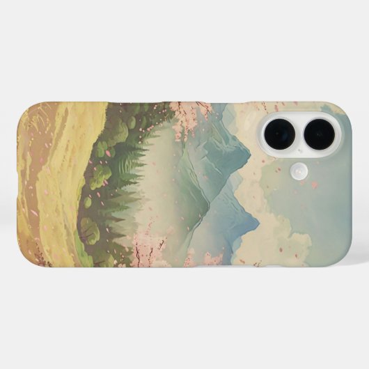 Anime Spring Blossom iPhone 16 Coque (Verso (horizontal))