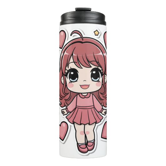 Anime sticker ontwerp doorzichtige fles (Voorkant)