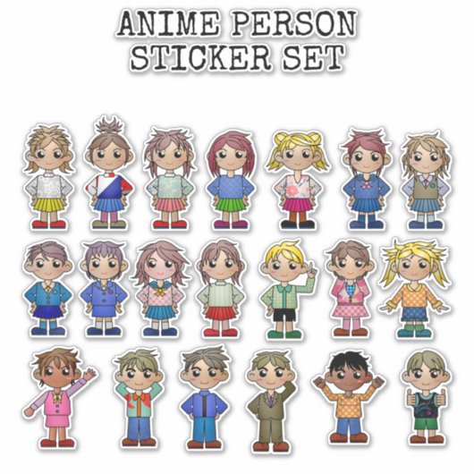 ANIME, STICKER SET (Voorkant)