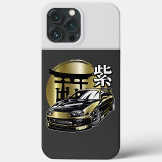 ANIME STIJL GOUDEN DRIFTING AUTO iPhone 13 PRO MAX HOESJE