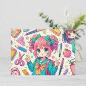 anime-student kaart (Staand voorkant)