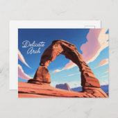 Anime Style Delicate Arch, Arches National Park Briefkaart (Voorkant / Achterkant)