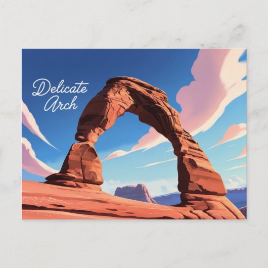Anime Style Delicate Arch, Arches National Park Briefkaart (Voorkant)