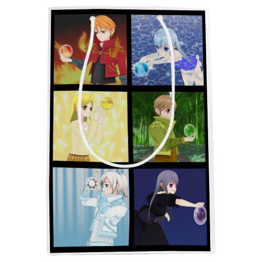 Anime Style Elements Gift Bag Medium Cadeauzakje (Voorkant)
