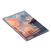 Anime Sunset - Aesthetic Cityscape - Golden Hour Notitieboek (Rechterzijde)