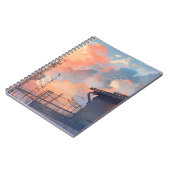 Anime Sunset - Aesthetic Cityscape - Golden Hour Notitieboek (Linkerzijde)