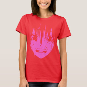 Anime T-Shirt: Droogmeisje (rood en roze) T-shirt