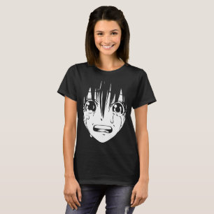 Anime T-Shirt: Droogmeisje (zwart-wit) T-shirt