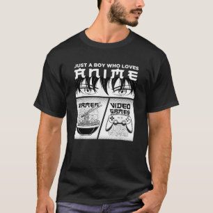 Anime Teen Boy Ramen Bowl Japans Kawaii Gamer Ga T-shirt