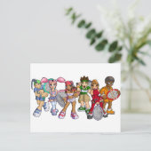 Anime Tennis Characters Briefkaart (Staand voorkant)