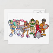 Anime Tennis Characters Briefkaart (Voorkant / Achterkant)
