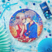 Anime Theme Valentijnsdag Party Papieren Bordje (Feest)