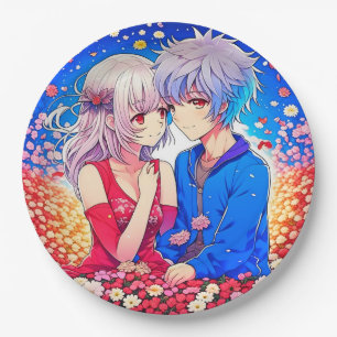 Anime Theme Valentijnsdag Party Papieren Bordje